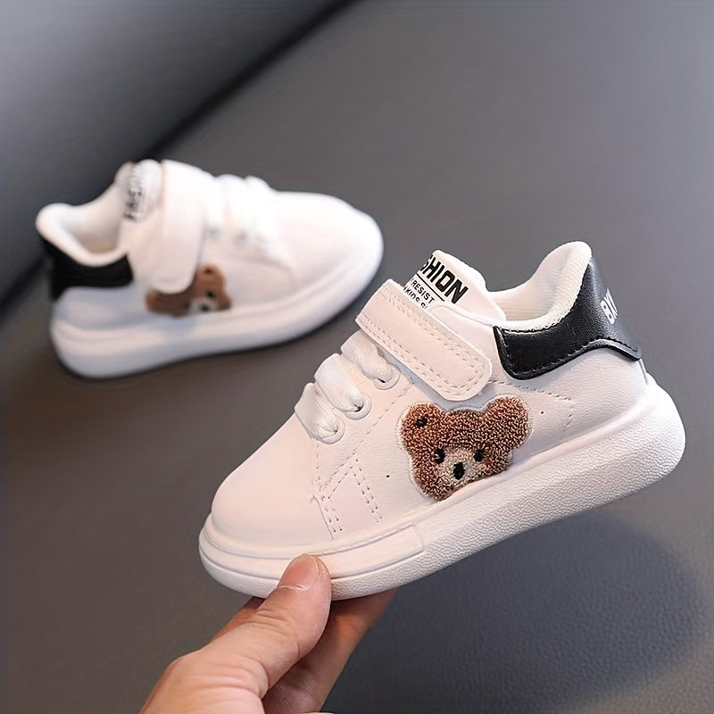 BearSteps™ | Baby Barefoot Sneakers met Klittenband en Antislipzool | Flexibele Eerste Loopschoenen met Schattige Beertjespatch en Brede Neus