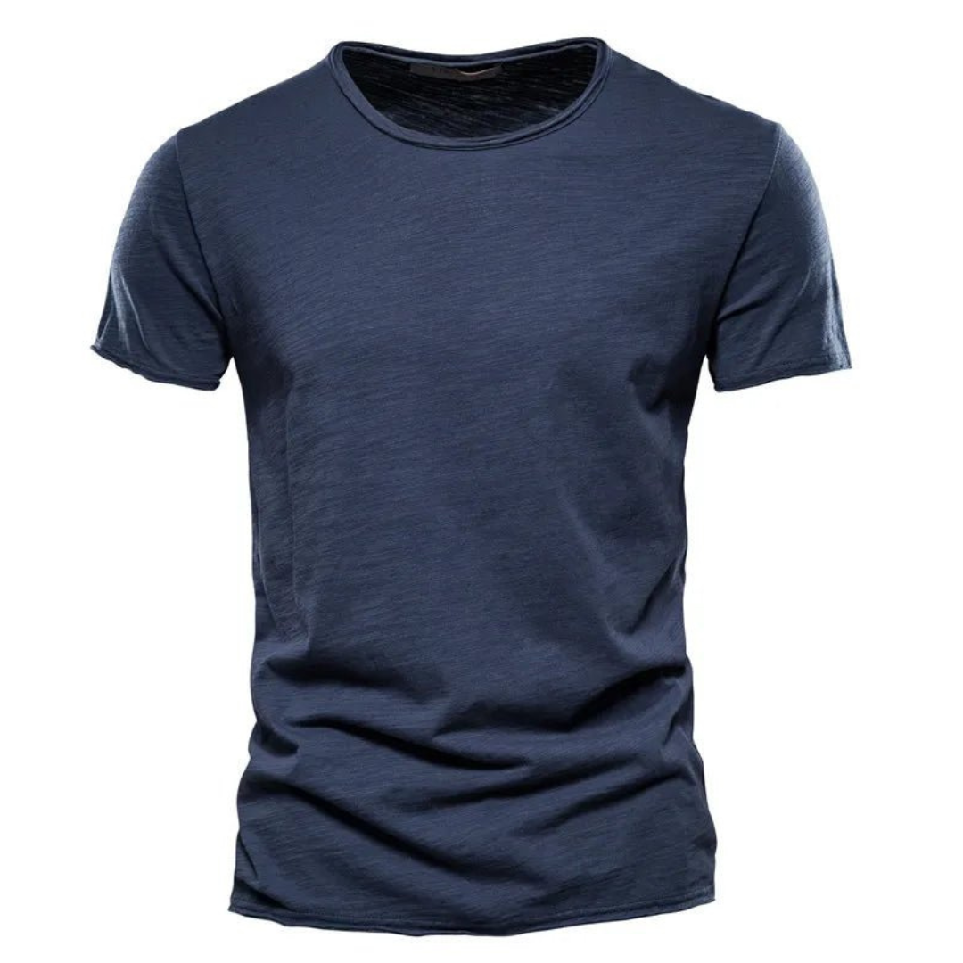 Nico | Casual T-Shirt met Subtiele Textuur Heren