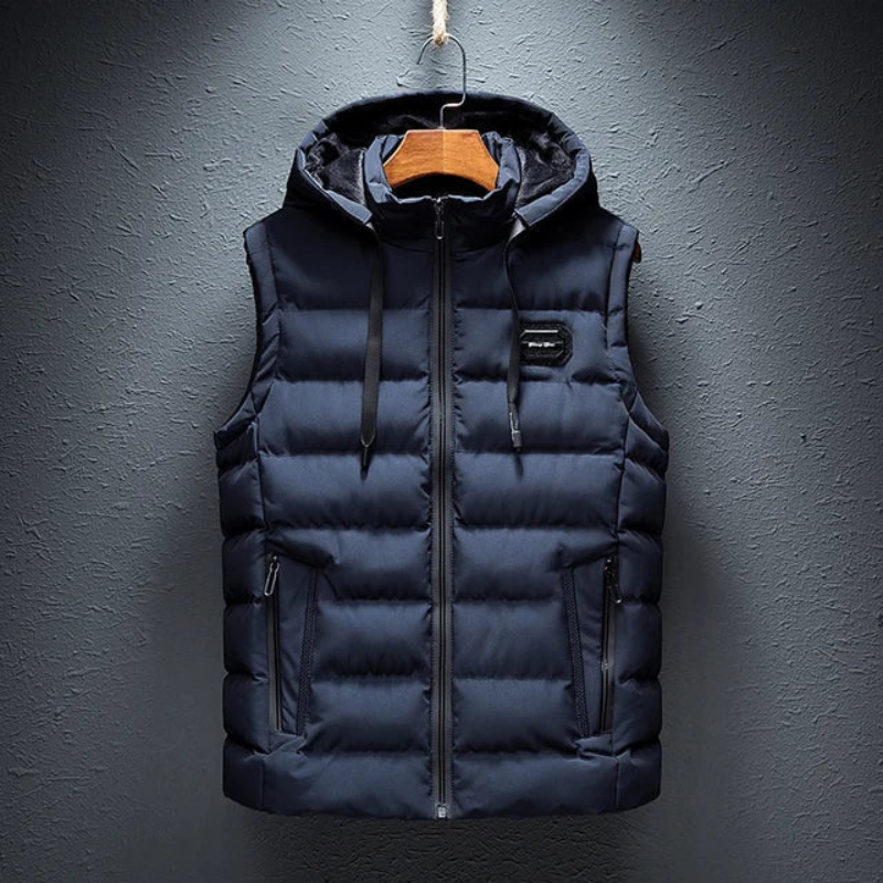 Lucien | Gewatteerde Bodywarmer Met Capuchon Heren