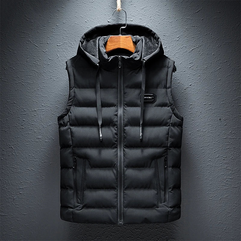 Lucien | Gewatteerde Bodywarmer Met Capuchon Heren