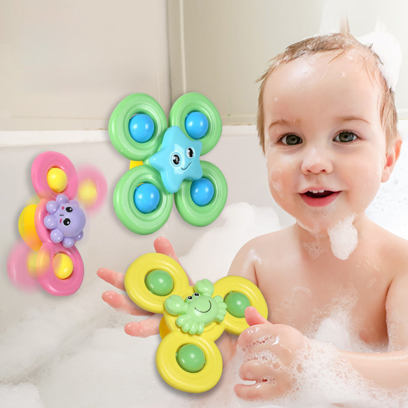 SensuSpin™ | Fidget Spinner Zuignap Speelgoed voor Baby’s | Educatief Sensorisch Speelgoed met Dierendesign voor Raam, Bad en Auto