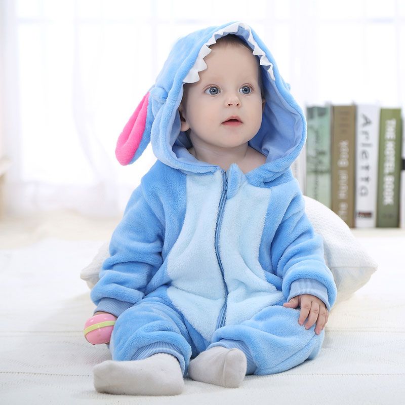 SnuggleBuddies™ | Warme Dieren Onesie voor Baby’s en Peuters van Zachte Fleece | Schattig Verkleedpak met Capuchon voor Carnaval, Winter en Pyjama Tijd