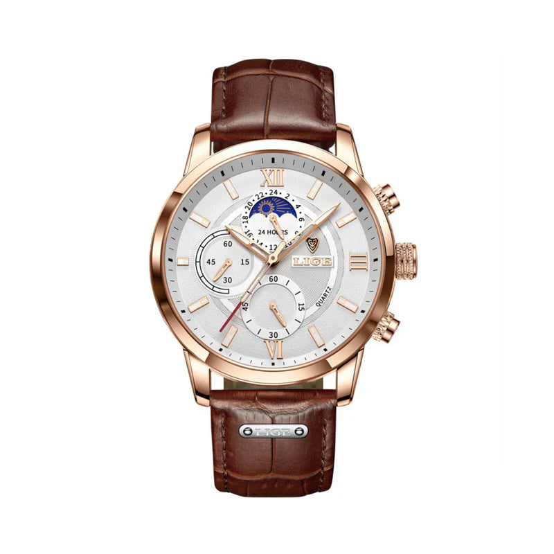 Dorian | Klassiek Lederen Horloge Heren