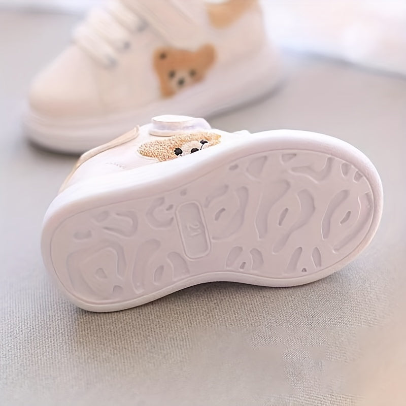 BearSteps™ | Baby Barefoot Sneakers met Klittenband en Antislipzool | Flexibele Eerste Loopschoenen met Schattige Beertjespatch en Brede Neus