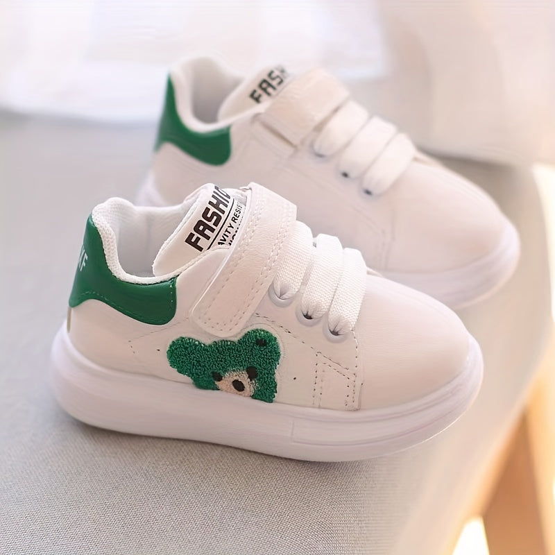 BearSteps™ | Baby Barefoot Sneakers met Klittenband en Antislipzool | Flexibele Eerste Loopschoenen met Schattige Beertjespatch en Brede Neus