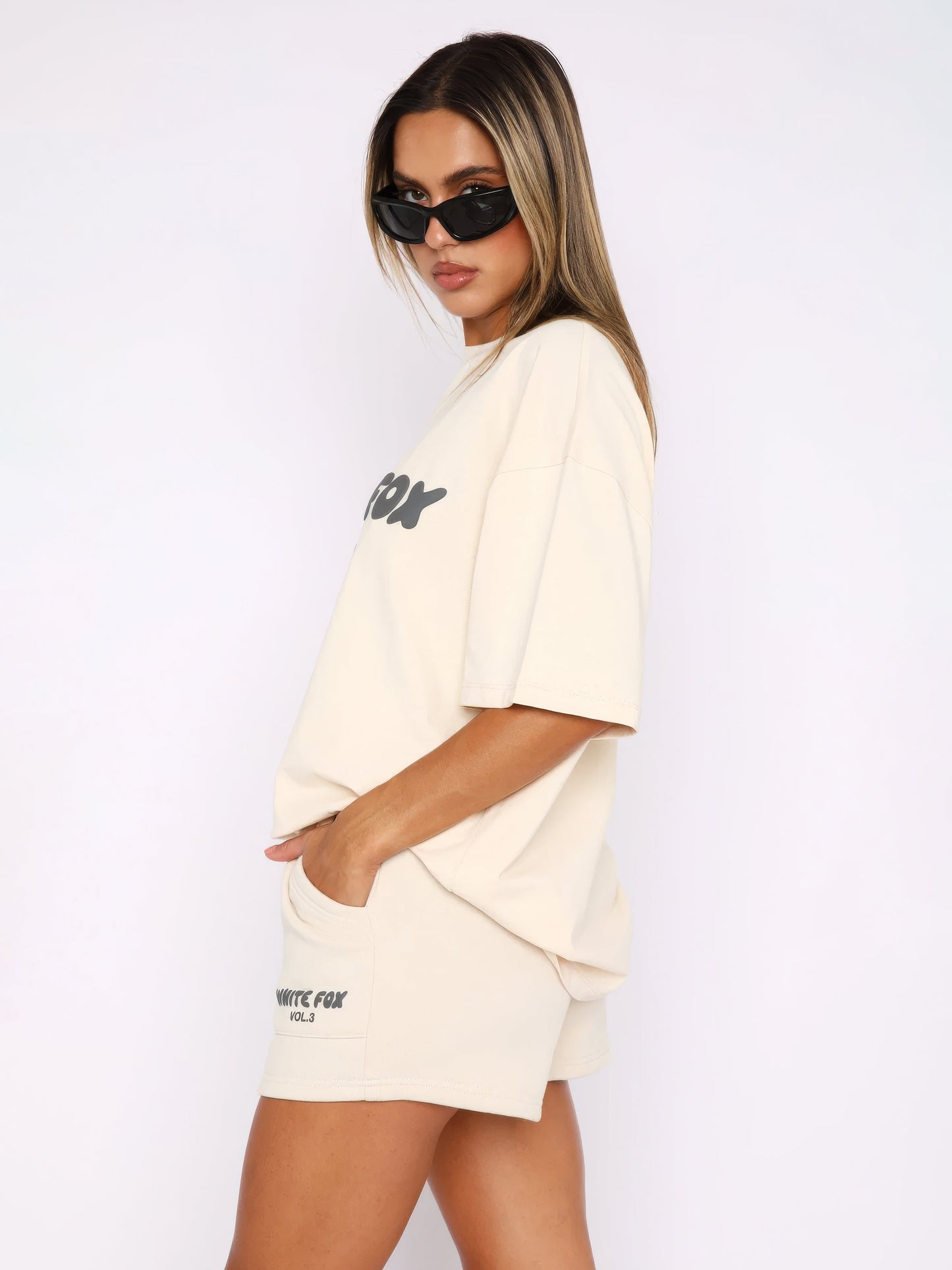 Lexa | Oversized Loungewear Set Dames Met Print T-Shirt & Short