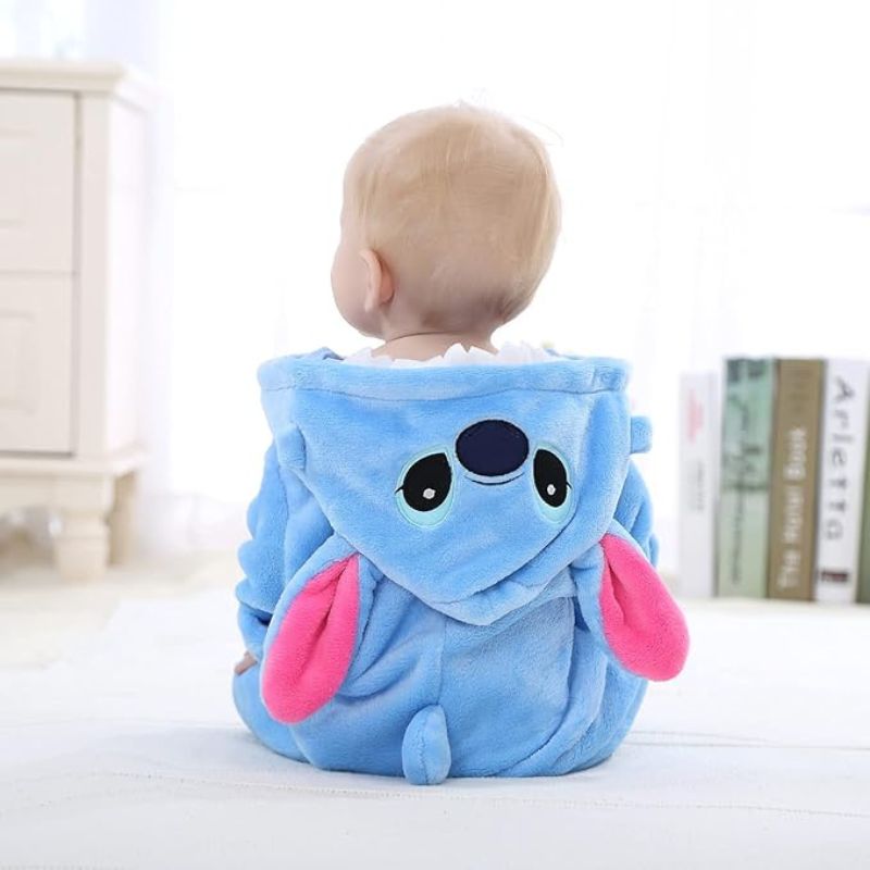 SnuggleBuddies™ | Warme Dieren Onesie voor Baby’s en Peuters van Zachte Fleece | Schattig Verkleedpak met Capuchon voor Carnaval, Winter en Pyjama Tijd