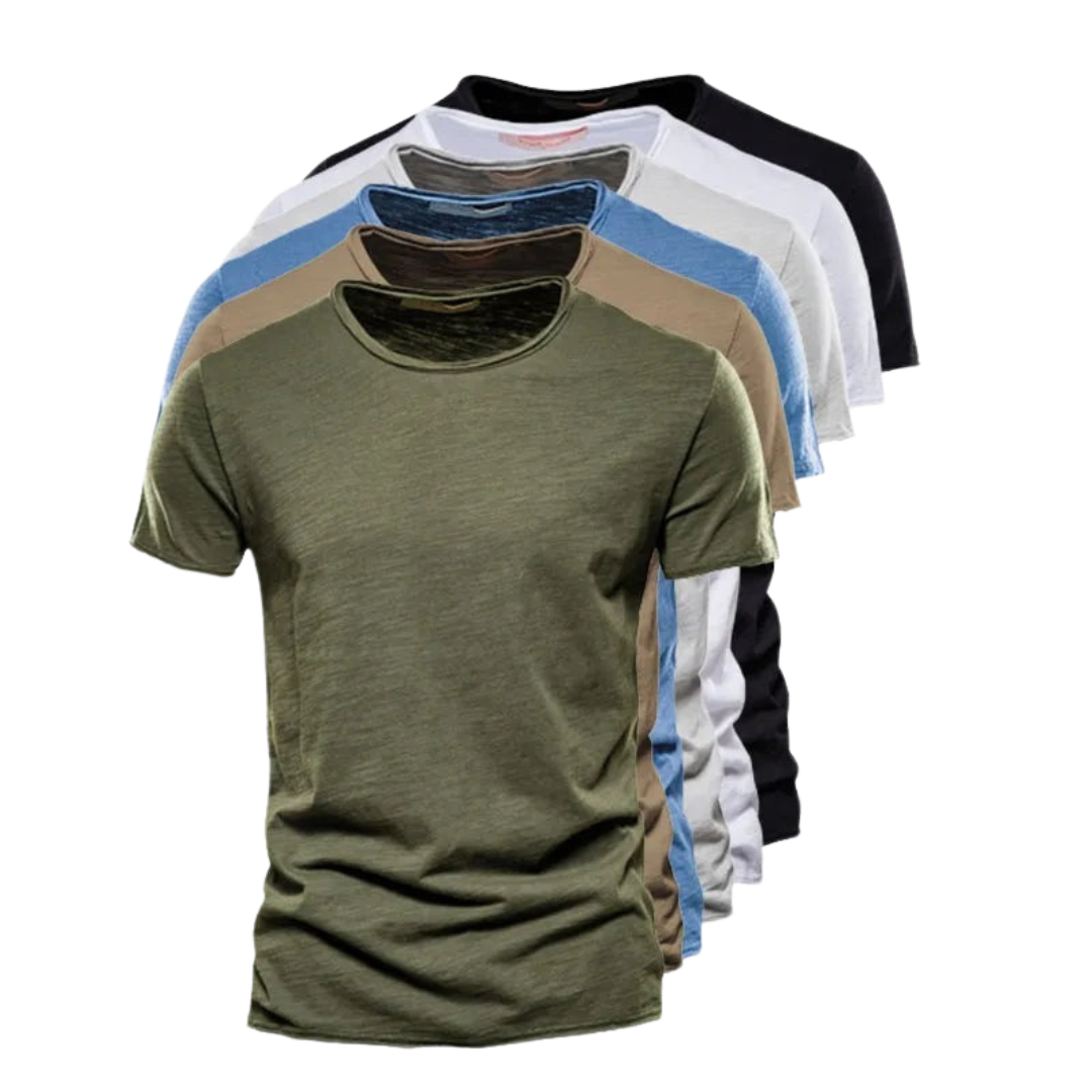Nico | Casual T-Shirt met Subtiele Textuur Heren