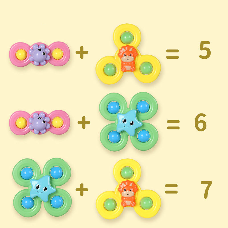 SensuSpin™ | Fidget Spinner Zuignap Speelgoed voor Baby’s | Educatief Sensorisch Speelgoed met Dierendesign voor Raam, Bad en Auto