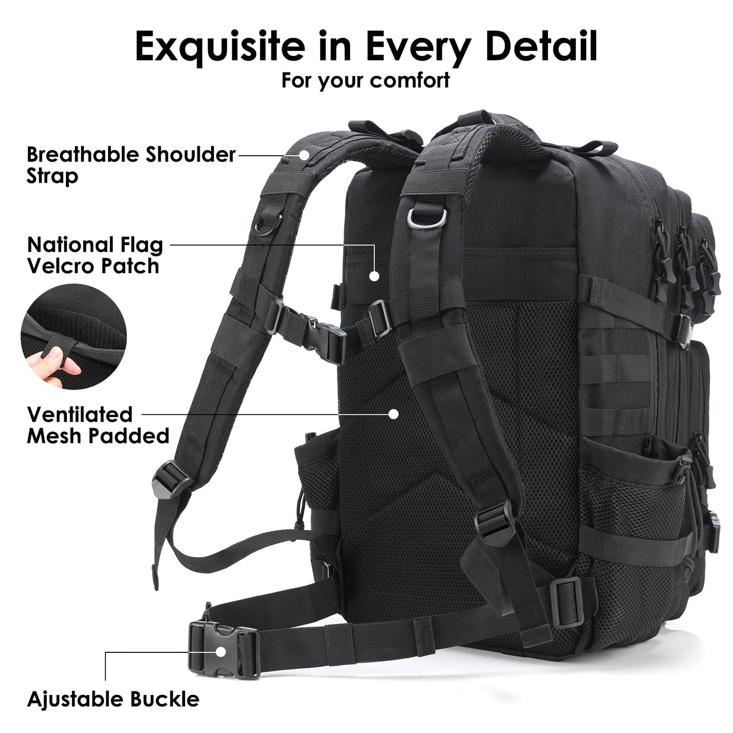 Hunter | Tactische Rugzak Met MOLLE-Systeem