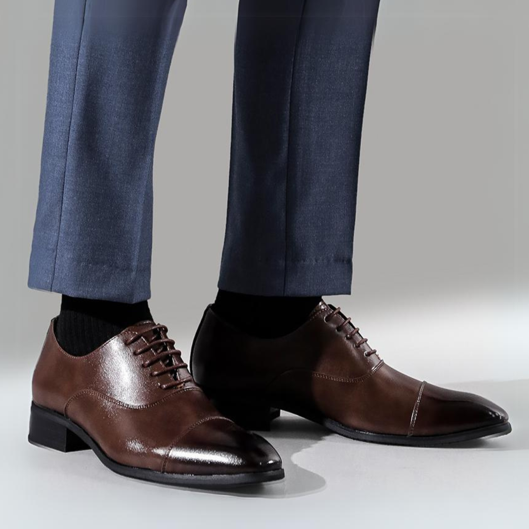 Moliansi™ | Klassieke Heren Oxford Schoenen met Gesloten Vetersluiting | Elegant Gladde Veterschoen voor Formele Gelegenheden