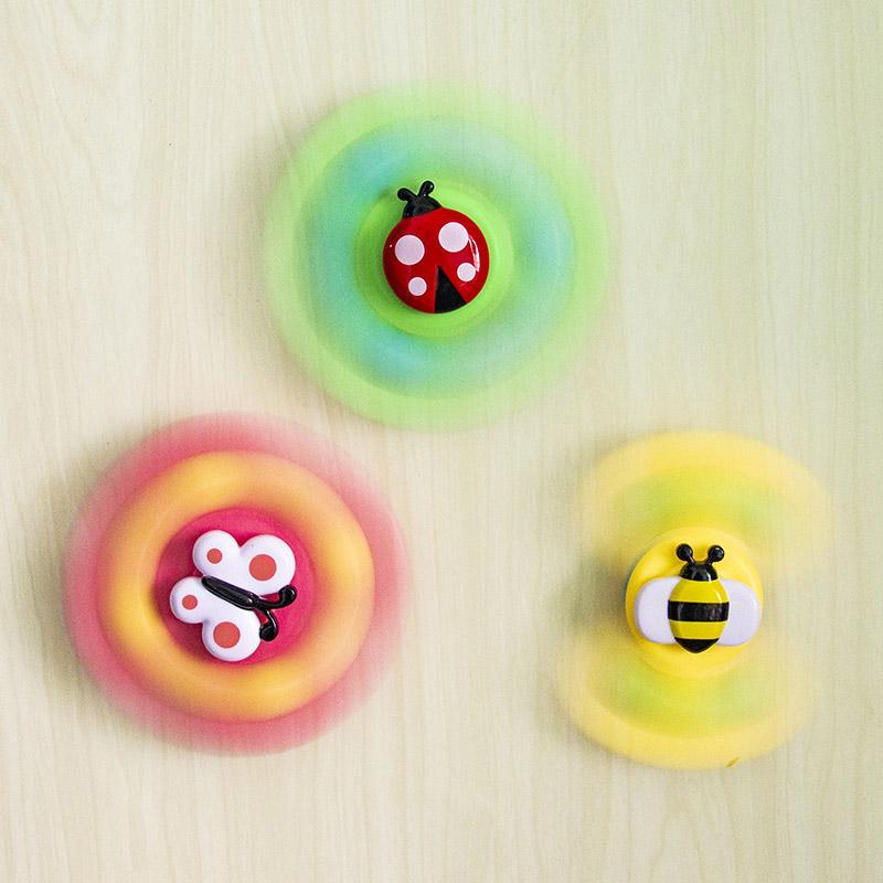 SensuSpin™ | Fidget Spinner Zuignap Speelgoed voor Baby’s | Educatief Sensorisch Speelgoed met Dierendesign voor Raam, Bad en Auto