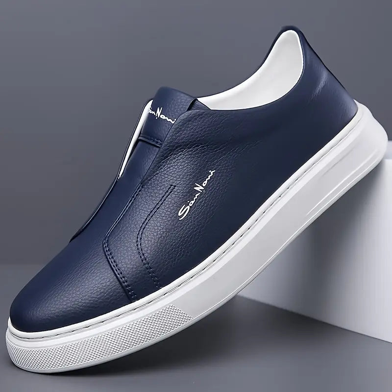 Arlen | Instapsneakers Heren | Slip‑On Sneakers | Kunstleer & Elastische Zijkant | Comfortabel & Gripvast