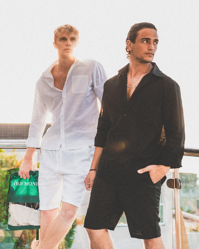 Nereo | Linnenlook Zomershort Heren met Elastische Taille & Steekzakken