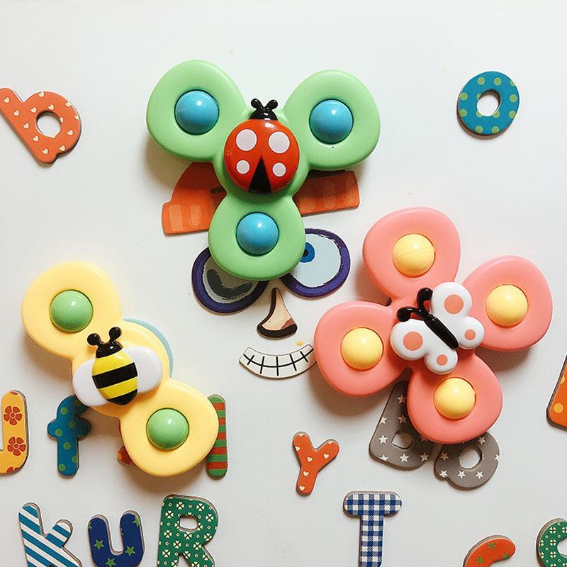 SensuSpin™ | Fidget Spinner Zuignap Speelgoed voor Baby’s | Educatief Sensorisch Speelgoed met Dierendesign voor Raam, Bad en Auto