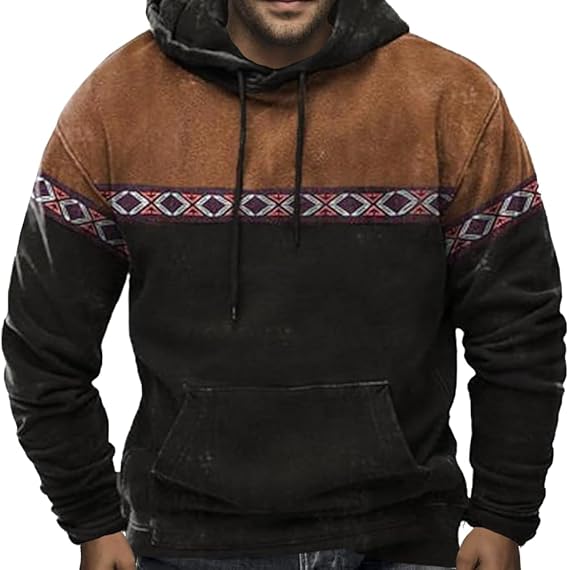 Taviero | Heren Hoodie met Etnisch Patroon