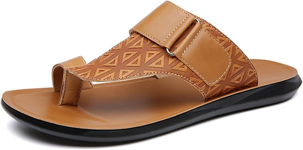 Miro | Leren Teenslippers Heren | Brede Wreefband met Gesp | Luxe & Comfortabel | Zomers & Stijlvol
