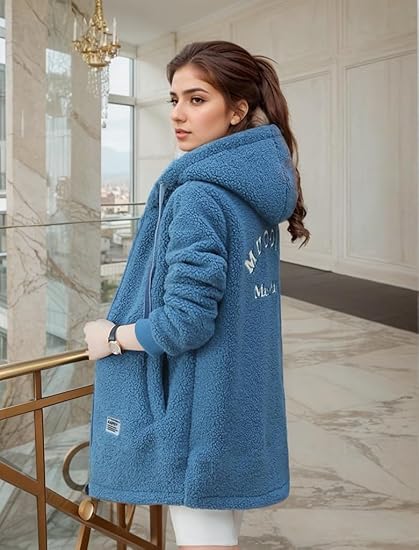 Lunaya | Teddy Jas Dames Met Capuchon en Ritssluiting