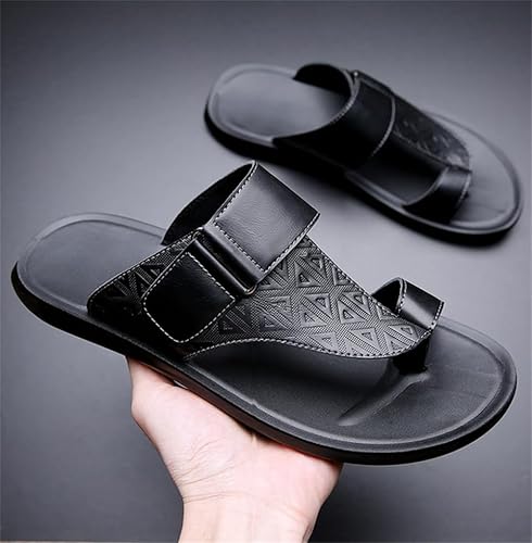 Miro | Leren Teenslippers Heren | Brede Wreefband met Gesp | Luxe & Comfortabel | Zomers & Stijlvol