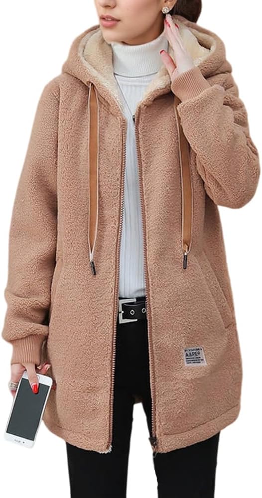 Lunaya | Teddy Jas Dames Met Capuchon en Ritssluiting