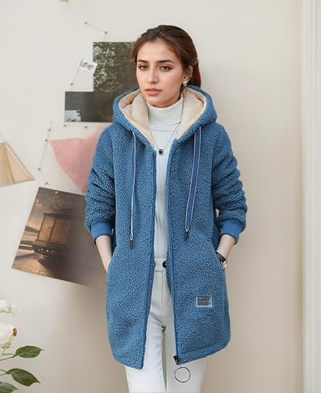 Lunaya | Teddy Jas Dames Met Capuchon en Ritssluiting