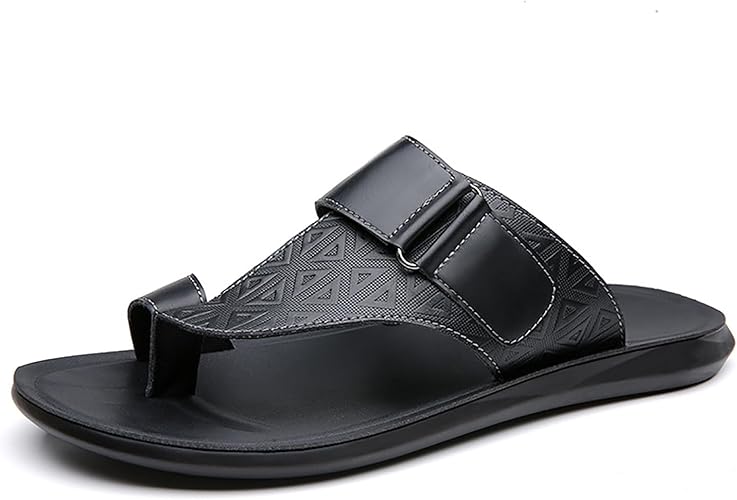 Miro | Leren Teenslippers Heren | Brede Wreefband met Gesp | Luxe & Comfortabel | Zomers & Stijlvol