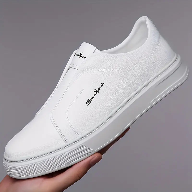 Arlen | Instapsneakers Heren | Slip‑On Sneakers | Kunstleer & Elastische Zijkant | Comfortabel & Gripvast