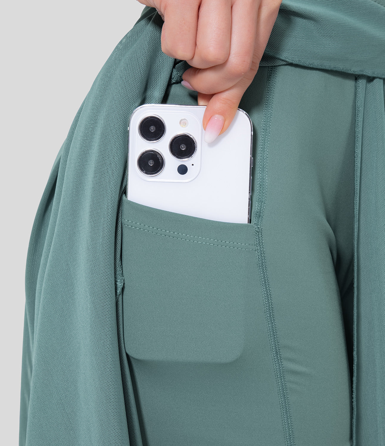 Liora™ | Dames Overslagrok met Binnenbroek & Verborgen Zak | Luchtige Midi Rok met Striksluiting