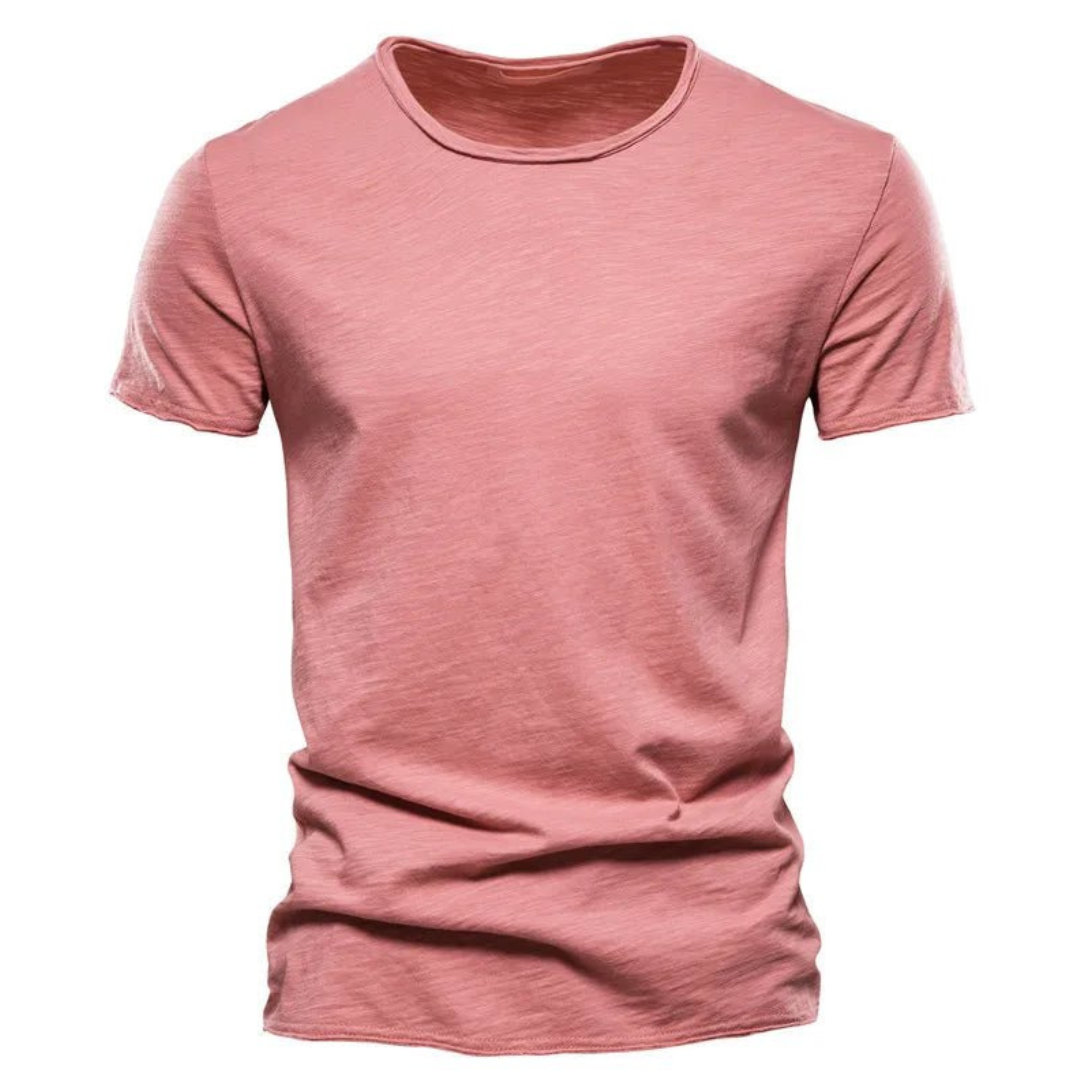 Nico | Casual T-Shirt met Subtiele Textuur Heren