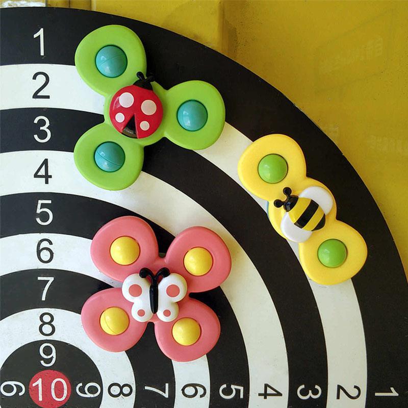SensuSpin™ | Fidget Spinner Zuignap Speelgoed voor Baby’s | Educatief Sensorisch Speelgoed met Dierendesign voor Raam, Bad en Auto
