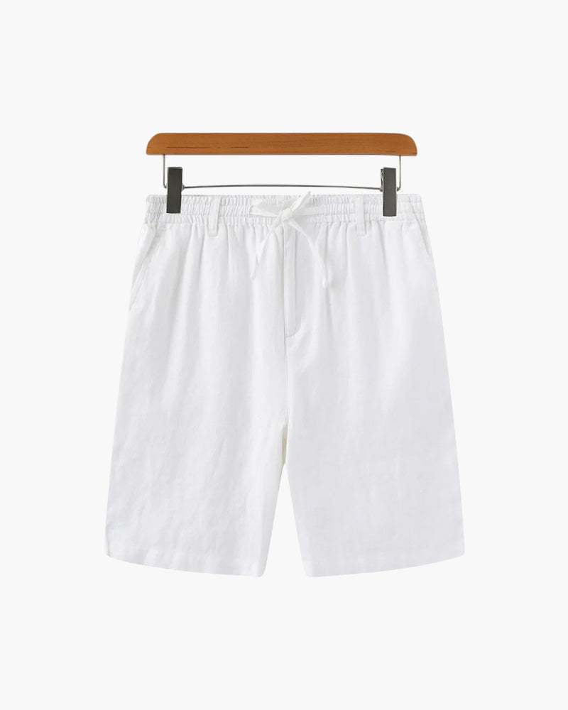 Nereo | Linnenlook Zomershort Heren met Elastische Taille & Steekzakken