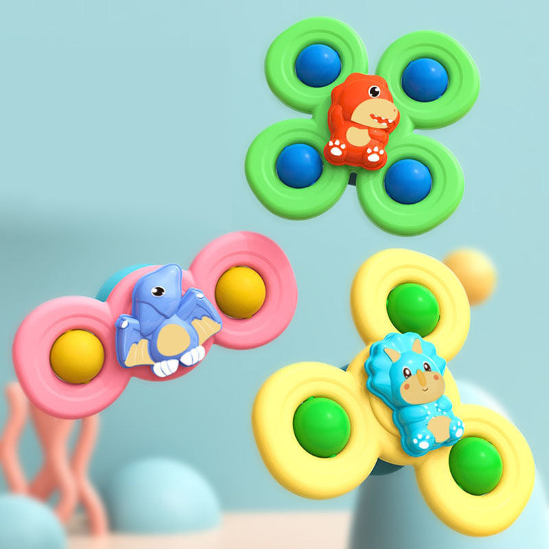 SensuSpin™ | Fidget Spinner Zuignap Speelgoed voor Baby’s | Educatief Sensorisch Speelgoed met Dierendesign voor Raam, Bad en Auto
