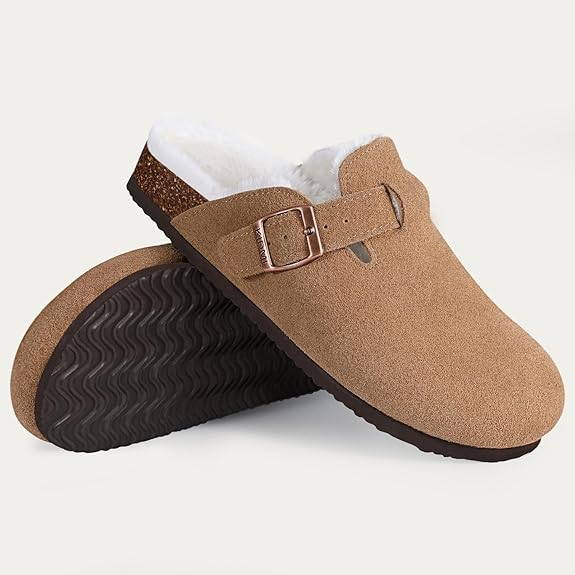Arctic UrbanClassic™ | Comfortabele Klompen met Zachte Binnenvoering en Klassiek Design | Warme Wintermuilen met Kurken Voetbed, Teddyvoering en Antislipzool