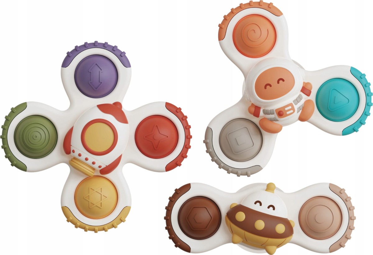 SensuSpin™ | Fidget Spinner Zuignap Speelgoed voor Baby’s | Educatief Sensorisch Speelgoed met Dierendesign voor Raam, Bad en Auto