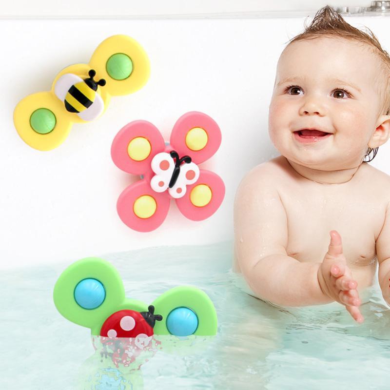 SensuSpin™ | Fidget Spinner Zuignap Speelgoed voor Baby’s | Educatief Sensorisch Speelgoed met Dierendesign voor Raam, Bad en Auto