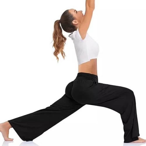 Elara™ | Dames Yoga Lounge Broek met Split | Zachte, Ademend en Comfortabel met Wijde Pijpen en Hoge Taille