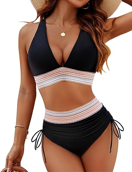 Noelia | Bikini met Hoge Taille en Mesh-Details Dames