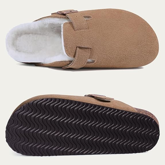 Arctic UrbanClassic™ | Comfortabele Klompen met Zachte Binnenvoering en Klassiek Design | Warme Wintermuilen met Kurken Voetbed, Teddyvoering en Antislipzool