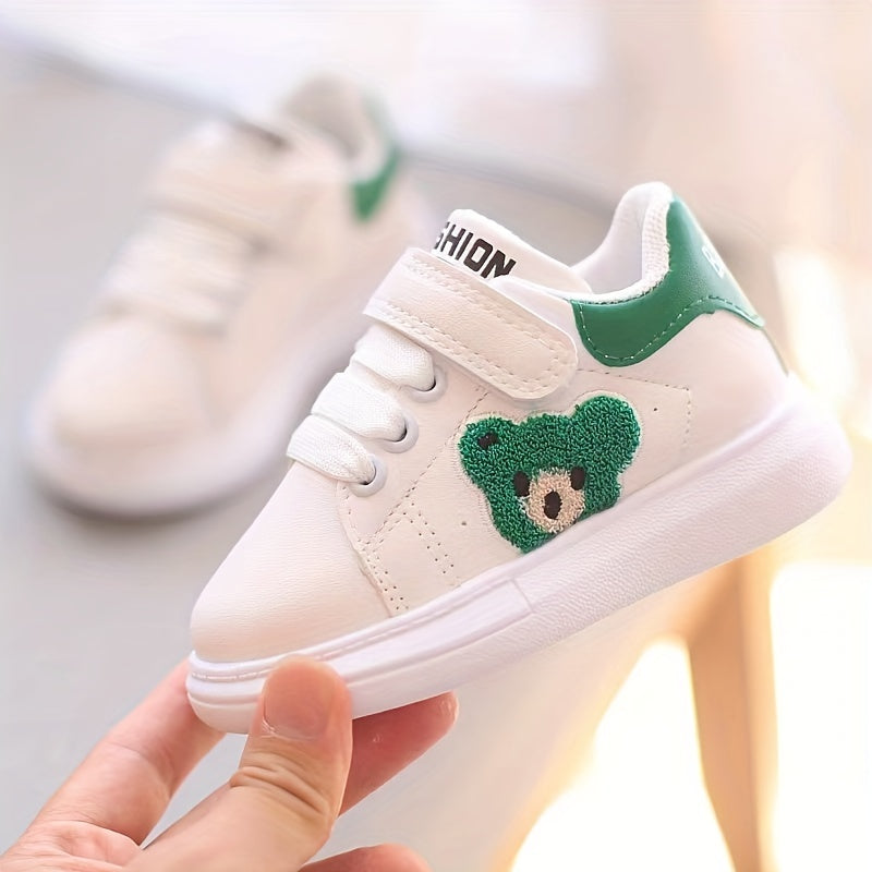 BearSteps™ | Baby Barefoot Sneakers met Klittenband en Antislipzool | Flexibele Eerste Loopschoenen met Schattige Beertjespatch en Brede Neus