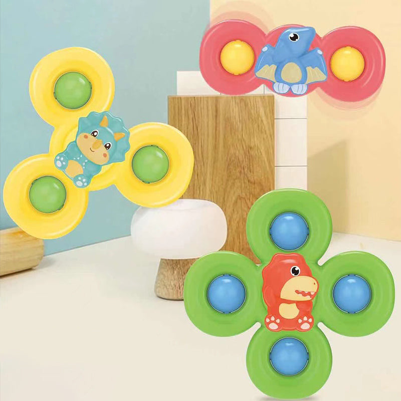 SensuSpin™ | Fidget Spinner Zuignap Speelgoed voor Baby’s | Educatief Sensorisch Speelgoed met Dierendesign voor Raam, Bad en Auto