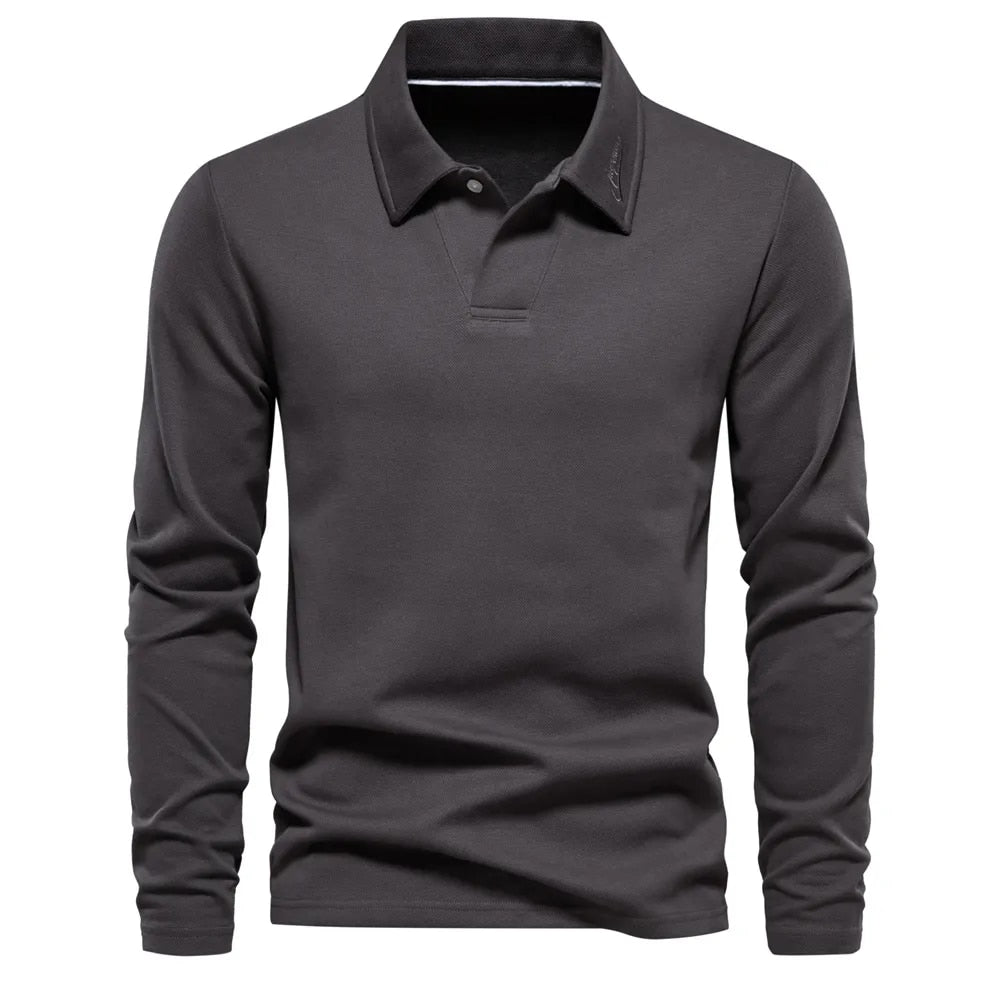 Jay | Luxe Poloshirt met Lange Mouwen