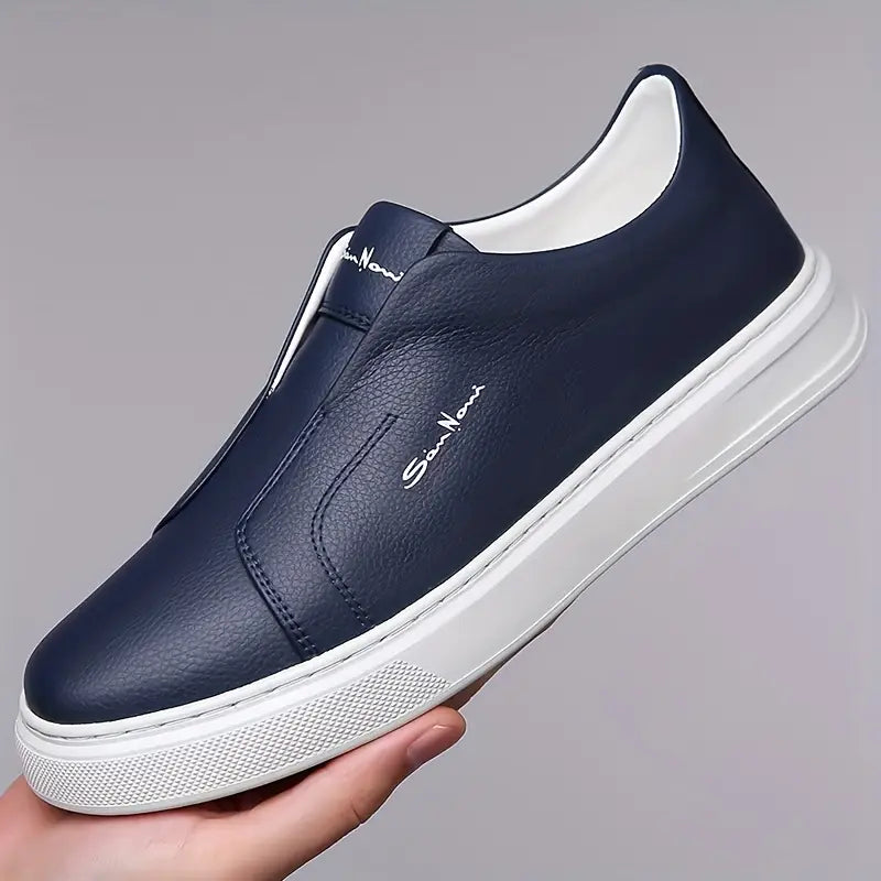 Arlen | Instapsneakers Heren | Slip‑On Sneakers | Kunstleer & Elastische Zijkant | Comfortabel & Gripvast