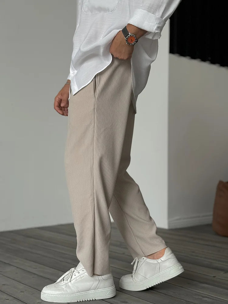 Silvano | Ribstructuur Broek Heren