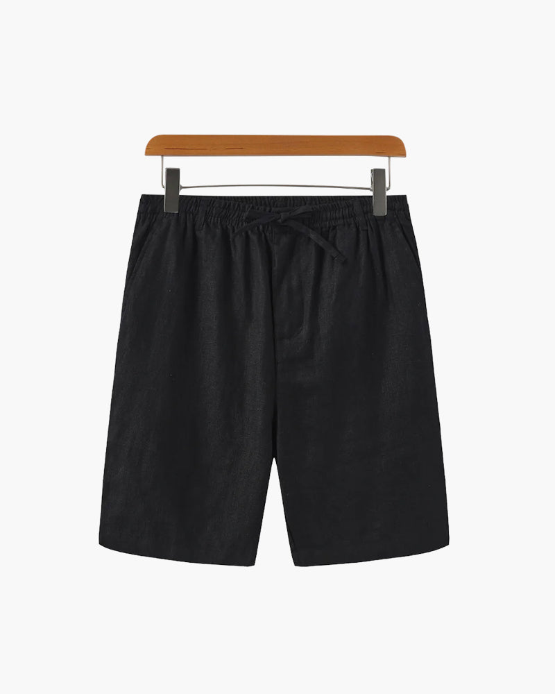 Nereo | Linnenlook Zomershort Heren met Elastische Taille & Steekzakken
