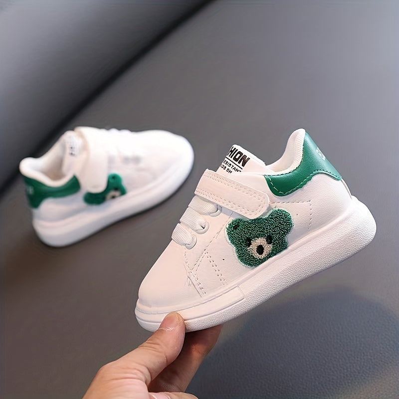 BearSteps™ | Baby Barefoot Sneakers met Klittenband en Antislipzool | Flexibele Eerste Loopschoenen met Schattige Beertjespatch en Brede Neus