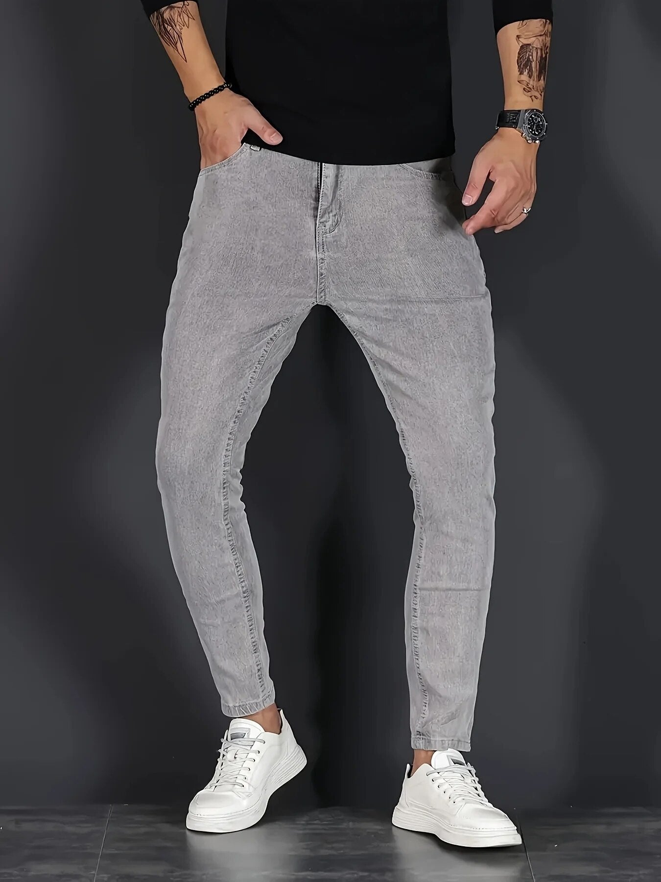 Lazio™ | Heren Ultrastretch Skinny Jeans | Tapered Denim Flexibele Urban Fit Broek