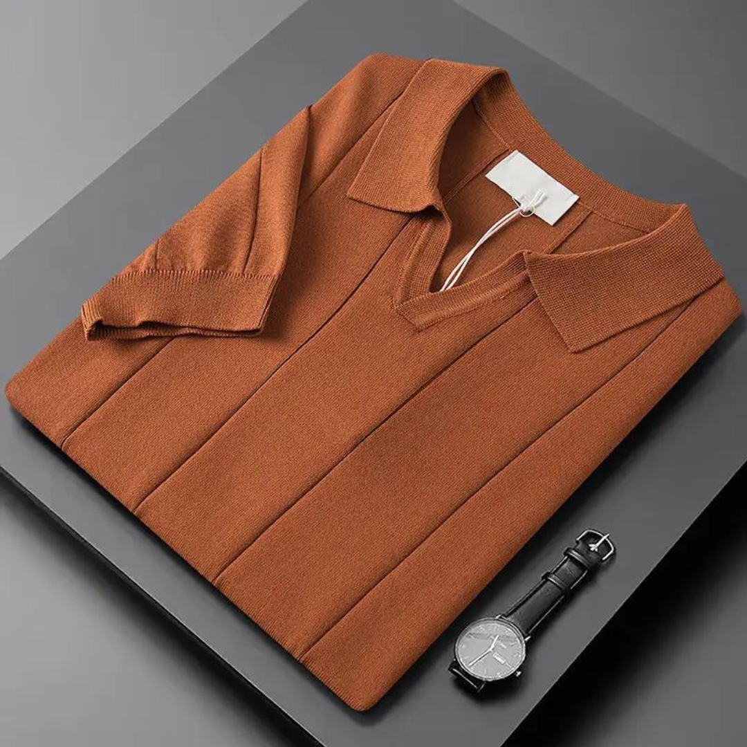 Silvéran | Gebreid Poloshirt Heren