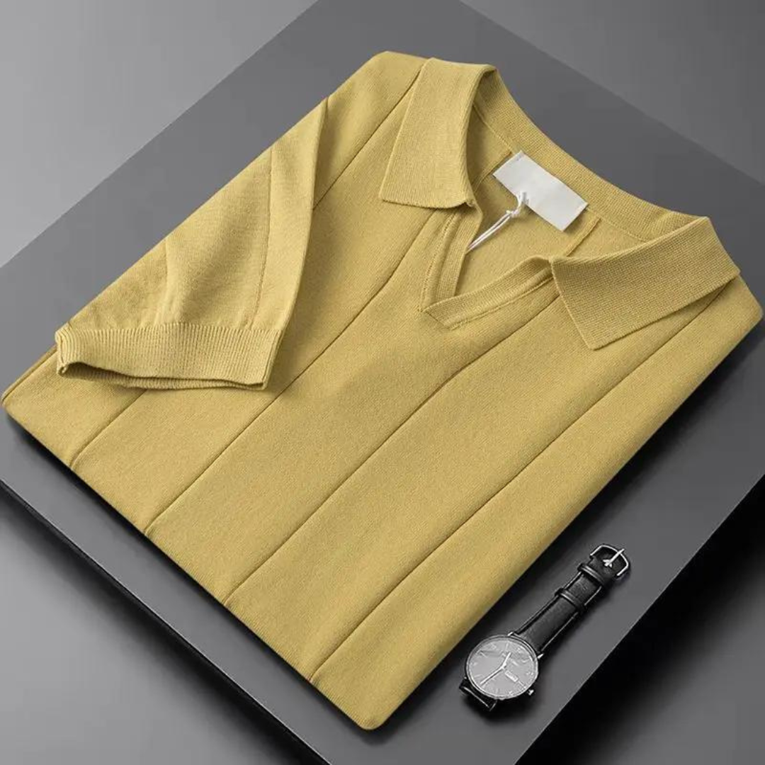 Silvéran | Gebreid Poloshirt Heren