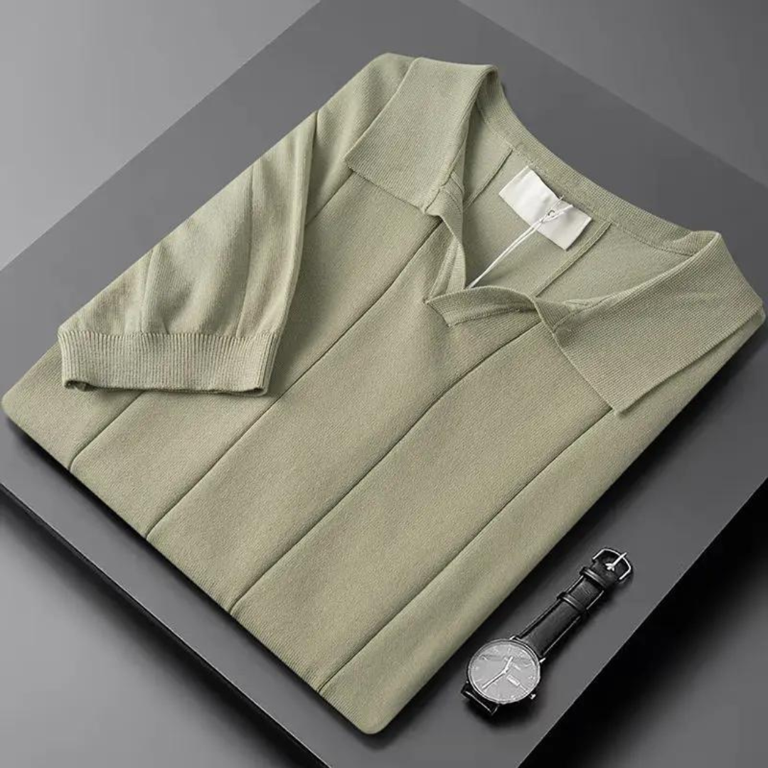 Silvéran | Gebreid Poloshirt Heren