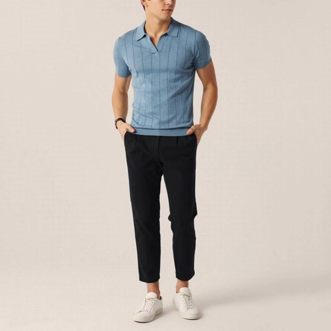 Silvéran | Gebreid Poloshirt Heren